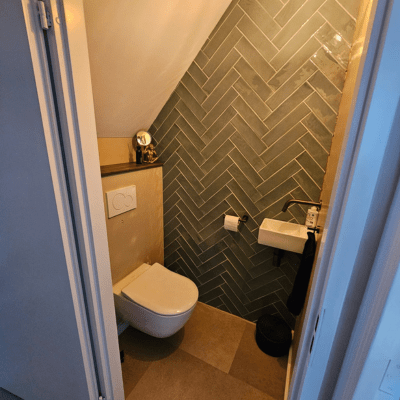 interieurontwerp hal toilet hotelchique visgraat tegel interieuradvies helmond online interieuradvies